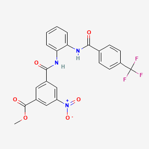 molecular formula C23H16F3N3O6 B4307462 METHYL 3-NITRO-5-[(2-{[4-(TRIFLUOROMETHYL)BENZOYL]AMINO}ANILINO)CARBONYL]BENZOATE 