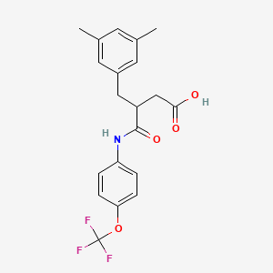 molecular formula C20H20F3NO4 B4307626 4-(3,5-DIMETHYLPHENYL)-3-{[4-(TRIFLUOROMETHOXY)PHENYL]CARBAMOYL}BUTANOIC ACID 