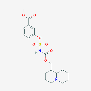 molecular formula C19H26N2O7S B4307666 methyl 3-(2,3,4,6,7,8,9,9a-octahydro-1H-quinolizin-1-ylmethoxycarbonylsulfamoyloxy)benzoate 