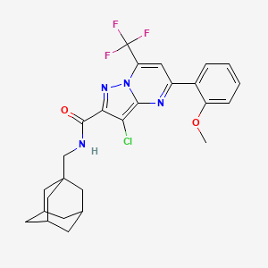 molecular formula C26H26ClF3N4O2 B4307692 N-[(ADAMANTAN-1-YL)METHYL]-3-CHLORO-5-(2-METHOXYPHENYL)-7-(TRIFLUOROMETHYL)PYRAZOLO[15-A]PYRIMIDINE-2-CARBOXAMIDE 