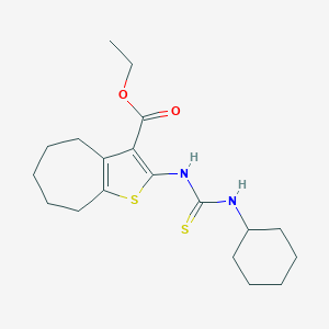 B430772 ethyl 2-(cyclohexylcarbamothioylamino)-5,6,7,8-tetrahydro-4H-cyclohepta[b]thiophene-3-carboxylate CAS No. 351161-01-8