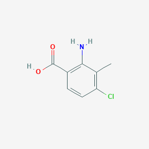 molecular formula C8H8ClNO2 B043079 2-Amino-4-chloro-3-methylbenzoic acid CAS No. 98968-68-4