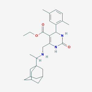 molecular formula C28H39N3O3 B4308183 ETHYL 6-({[1-(1-ADAMANTYL)ETHYL]AMINO}METHYL)-4-(2,5-DIMETHYLPHENYL)-2-OXO-1,2,3,4-TETRAHYDRO-5-PYRIMIDINECARBOXYLATE 