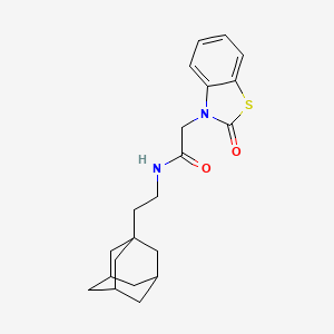 molecular formula C21H26N2O2S B4308567 N-[2-(ADAMANTAN-1-YL)ETHYL]-2-(2-OXO-1,3-BENZOTHIAZOL-3(2H)-YL)ACETAMIDE 