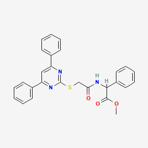 molecular formula C27H23N3O3S B4308639 METHYL 2-{2-[(4,6-DIPHENYLPYRIMIDIN-2-YL)SULFANYL]ACETAMIDO}-2-PHENYLACETATE 