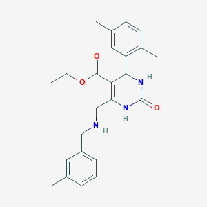 molecular formula C24H29N3O3 B4308668 ethyl 4-(2,5-dimethylphenyl)-6-{[(3-methylbenzyl)amino]methyl}-2-oxo-1,2,3,4-tetrahydropyrimidine-5-carboxylate 