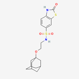 molecular formula C19H24N2O4S2 B4308732 N-[2-(ADAMANTAN-1-YLOXY)ETHYL]-2-OXO-2,3-DIHYDRO-1,3-BENZOTHIAZOLE-6-SULFONAMIDE 