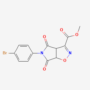 molecular formula C13H9BrN2O5 B4308975 METHYL 5-(4-BROMOPHENYL)-4,6-DIOXO-3AH,4H,5H,6H,6AH-PYRROLO[3,4-D][1,2]OXAZOLE-3-CARBOXYLATE 