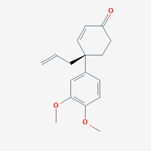molecular formula C17H20O3 B043091 (4R)-4-(3,4-Dimethoxyphenyl)-4-(2-propen-1-yl)-2-cyclohexen-1-one CAS No. 866394-49-2