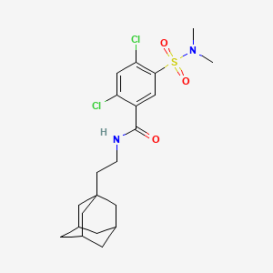 molecular formula C21H28Cl2N2O3S B4309459 N-[2-(ADAMANTAN-1-YL)ETHYL]-2,4-DICHLORO-5-(DIMETHYLSULFAMOYL)BENZAMIDE 