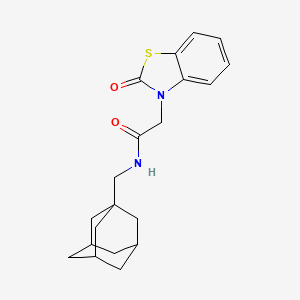 molecular formula C20H24N2O2S B4309543 N-(1-adamantylmethyl)-2-(2-oxo-1,3-benzothiazol-3(2H)-yl)acetamide 