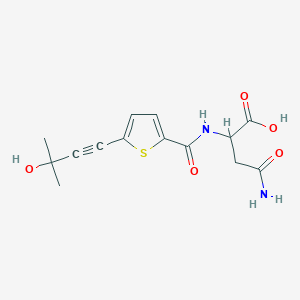 molecular formula C14H16N2O5S B4309637 N~2~-{[5-(3-hydroxy-3-methylbut-1-yn-1-yl)-2-thienyl]carbonyl}asparagine 