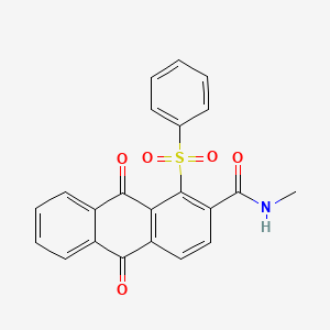molecular formula C22H15NO5S B4309681 1-(BENZENESULFONYL)-N-METHYL-9,10-DIOXO-9,10-DIHYDROANTHRACENE-2-CARBOXAMIDE 