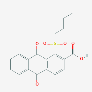 molecular formula C19H16O6S B4309688 1-(butylsulfonyl)-9,10-dioxo-9,10-dihydro-2-anthracenecarboxylic acid 