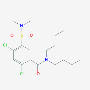 molecular formula C17H26Cl2N2O3S B4309808 N,N-dibutyl-2,4-dichloro-5-(dimethylsulfamoyl)benzamide 