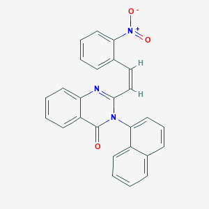 molecular formula C26H17N3O3 B430981 2-(2-{2-nitrophenyl}vinyl)-3-(1-naphthyl)-4(3H)-quinazolinone CAS No. 373375-05-4