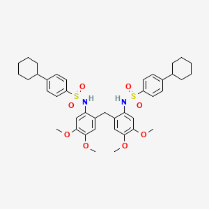 molecular formula C41H50N2O8S2 B4309853 N,N'-[methylenebis(4,5-dimethoxy-2,1-phenylene)]bis(4-cyclohexylbenzenesulfonamide) 