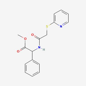 molecular formula C16H16N2O3S B4309872 METHYL 2-PHENYL-2-[2-(PYRIDIN-2-YLSULFANYL)ACETAMIDO]ACETATE 