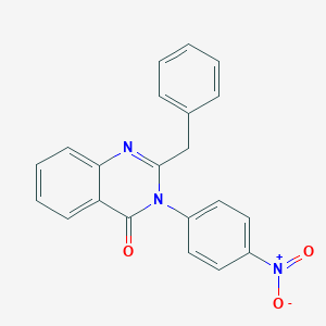 molecular formula C21H15N3O3 B430989 2-Benzyl-3-(4-nitrophenyl)quinazolin-4-one CAS No. 201293-05-2