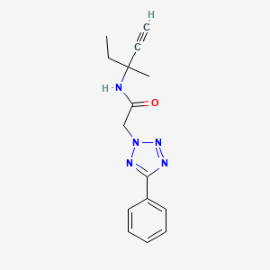 molecular formula C15H17N5O B4309911 N-(3-METHYL-1-PENTYN-3-YL)-2-(5-PHENYL-2H-TETRAZOL-2-YL)ACETAMIDE 