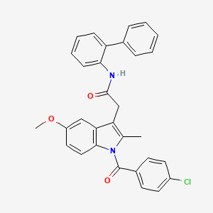 molecular formula C31H25ClN2O3 B4309944 N-biphenyl-2-yl-2-[1-(4-chlorobenzoyl)-5-methoxy-2-methyl-1H-indol-3-yl]acetamide 