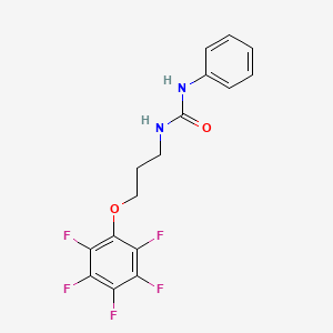 molecular formula C16H13F5N2O2 B4309996 N-[3-(2,3,4,5,6-PENTAFLUOROPHENOXY)PROPYL]-N'-PHENYLUREA 