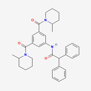 molecular formula C34H39N3O3 B4310027 N-{3,5-bis[(2-methylpiperidin-1-yl)carbonyl]phenyl}-2,2-diphenylacetamide 