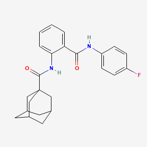 molecular formula C24H25FN2O2 B4310035 N-{2-[(4-FLUOROPHENYL)CARBAMOYL]PHENYL}ADAMANTANE-1-CARBOXAMIDE 