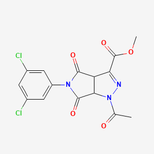 molecular formula C15H11Cl2N3O5 B4310109 methyl 1-acetyl-5-(3,5-dichlorophenyl)-4,6-dioxo-1,3a,4,5,6,6a-hexahydropyrrolo[3,4-c]pyrazole-3-carboxylate 