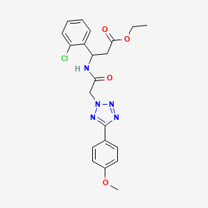 molecular formula C21H22ClN5O4 B4310158 ETHYL 3-(2-CHLOROPHENYL)-3-{2-[5-(4-METHOXYPHENYL)-2H-1,2,3,4-TETRAZOL-2-YL]ACETAMIDO}PROPANOATE 