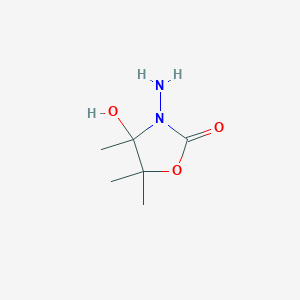 molecular formula C6H12N2O3 B4310727 3-Amino-4-hydroxy-4,5,5-trimethyloxazolidin-2-one 