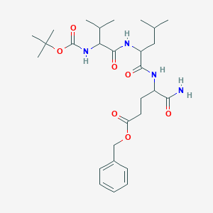 Benzyl 12-(aminocarbonyl)-9-isobutyl-6-isopropyl-2,2-dimethyl-4,7,10-trioxo-3-oxa-5,8,11-triazapentadecan-15-oate