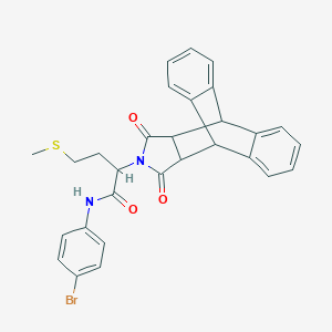 molecular formula C29H25BrN2O3S B431343 N-(4-bromophenyl)-2-(16,18-dioxo-17-azapentacyclo[6.6.5.0~2,7~.0~9,14~.0~15,19~]nonadeca-2,4,6,9,11,13-hexaen-17-yl)-4-(methylsulfanyl)butanamide 