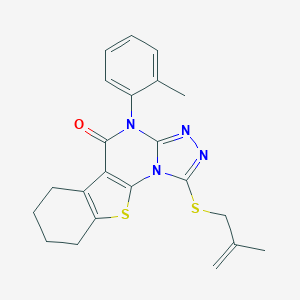 4-(2-methylphenyl)-1-[(2-methylprop-2-en-1-yl)sulfanyl]-6,7,8,9-tetrahydro[1]benzothieno[3,2-e][1,2,4]triazolo[4,3-a]pyrimidin-5(4H)-one