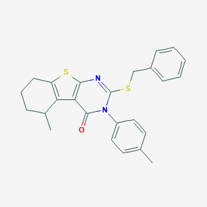 2-Benzylsulfanyl-5-methyl-3-(4-methylphenyl)-5,6,7,8-tetrahydro-[1]benzothiolo[2,3-d]pyrimidin-4-one