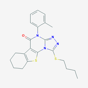 1-(butylsulfanyl)-4-(2-methylphenyl)-6,7,8,9-tetrahydro[1]benzothieno[3,2-e][1,2,4]triazolo[4,3-a]pyrimidin-5(4H)-one