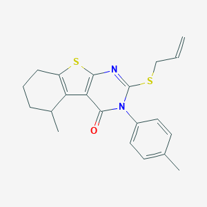 2-(allylsulfanyl)-5-methyl-3-(4-methylphenyl)-5,6,7,8-tetrahydro[1]benzothieno[2,3-d]pyrimidin-4(3H)-one