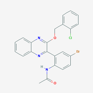 molecular formula C23H17BrClN3O2 B4314319 N-(4-BROMO-2-{3-[(2-CHLOROPHENYL)METHOXY]QUINOXALIN-2-YL}PHENYL)ACETAMIDE 