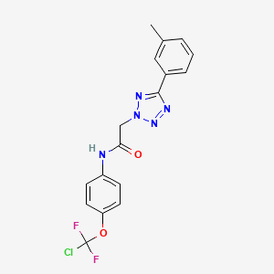 molecular formula C17H14ClF2N5O2 B4314648 N-{4-[chloro(difluoro)methoxy]phenyl}-2-[5-(3-methylphenyl)-2H-tetrazol-2-yl]acetamide 