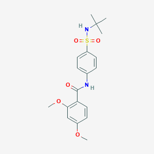 molecular formula C19H24N2O5S B431505 N-[4-(tert-butylsulfamoyl)phenyl]-2,4-dimethoxybenzamide 