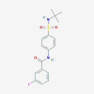 molecular formula C17H19IN2O3S B431526 N-[4-(tert-butylsulfamoyl)phenyl]-3-iodobenzamide 