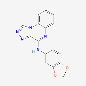 molecular formula C16H11N5O2 B4315402 N-(1,3-BENZODIOXOL-5-YL)-N-[1,2,4]TRIAZOLO[4,3-A]QUINOXALIN-4-YLAMINE 