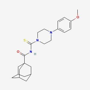 molecular formula C23H31N3O2S B4315605 N-[4-(4-methoxyphenyl)piperazine-1-carbothioyl]adamantane-1-carboxamide 