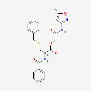 molecular formula C23H23N3O5S B4315915 2-[(5-METHYL-3-ISOXAZOLYL)AMINO]-2-OXOETHYL 2-(BENZOYLAMINO)-3-(BENZYLSULFANYL)PROPANOATE 