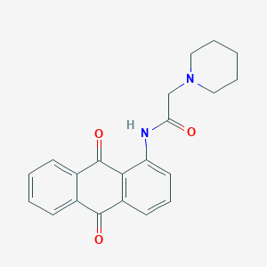 molecular formula C21H20N2O3 B4316252 N-(9,10-dioxo-9,10-dihydroanthracen-1-yl)-2-(piperidin-1-yl)acetamide 