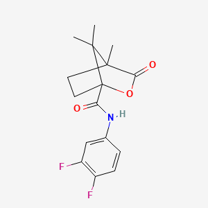 molecular formula C16H17F2NO3 B4316677 N-(3,4-difluorophenyl)-4,7,7-trimethyl-3-oxo-2-oxabicyclo[2.2.1]heptane-1-carboxamide 