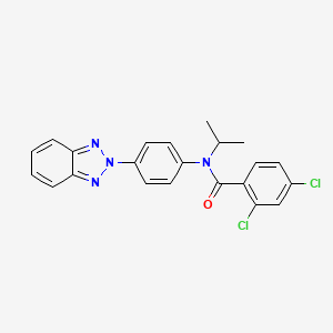 molecular formula C22H18Cl2N4O B4316755 N-[4-(2H-BENZOTRIAZOL-2-YL)PHENYL]-2,4-DICHLORO-N-ISOPROPYLBENZAMIDE 