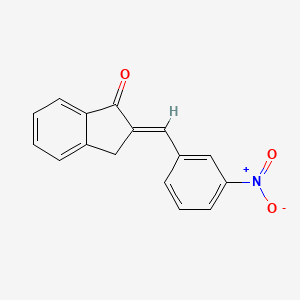 molecular formula C16H11NO3 B4316768 2-(3-nitrobenzylidene)indan-1-one 