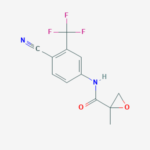 molecular formula C12H9F3N2O2 B043168 N-(4-cyano-3-(trifluoromethyl)phenyl)-2-methyloxirane-2-carboxamide CAS No. 90357-51-0