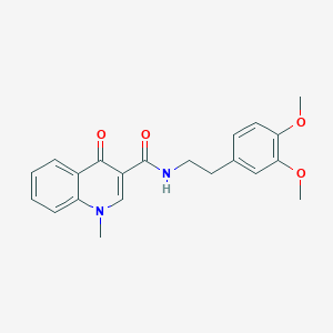 molecular formula C21H22N2O4 B4317064 N-[2-(3,4-DIMETHOXYPHENYL)ETHYL]-1-METHYL-4-OXO-1,4-DIHYDRO-3-QUINOLINECARBOXAMIDE 